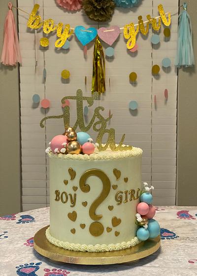 Gender Reveal Cake - Cake by Eicie Does It Custom Cakes