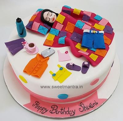 Sleepy Girl theme cake - Cake by Sweet Mantra Homemade Customized Cakes Pune