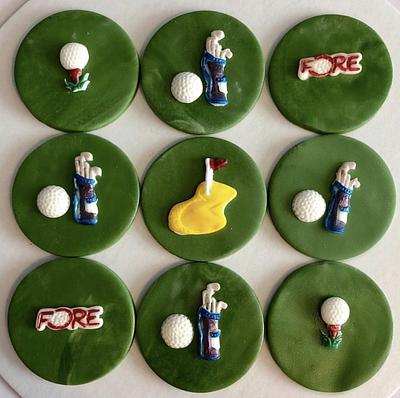 Golf Cupcake Toppers - Cake by Sugar by Rachel