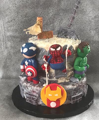 Avengers Birthday Cake - Cake by June ("Clarky's Cakes")