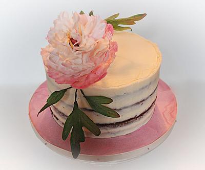 Peony Birthday Cake - Cake by Sandra Smiley