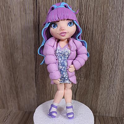 How to Make a Rainbow High Fashion Doll Cake Topper 🌈 Violet - Cake by Delicious Sparkly Cakes