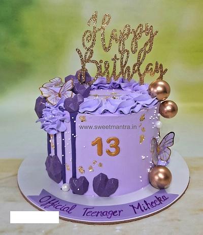 No fondant cake for 13th birthday - Cake by Sweet Mantra Homemade Customized Cakes Pune