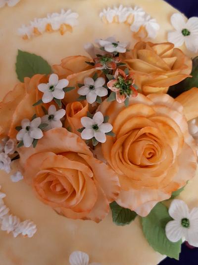Orange roses cake - Cake by Tadecek