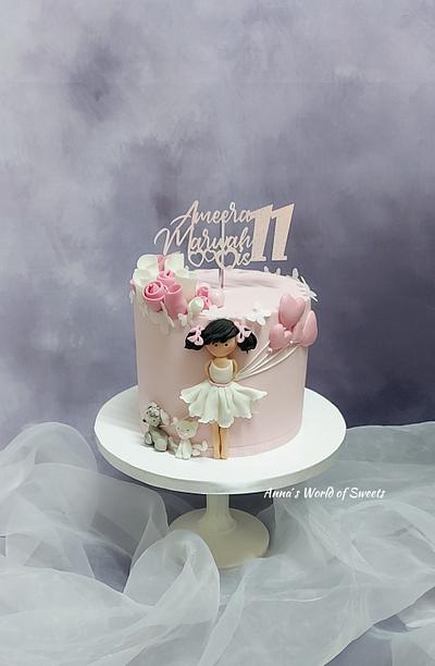 Girl with balloons Cake  - Cake by Anna's World of Sweets 