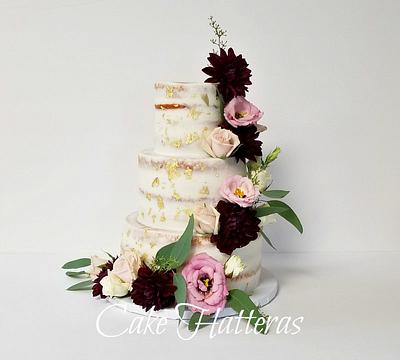 Rustic Iced cake with fresh flowers - Cake by Donna Tokazowski- Cake Hatteras, Martinsburg WV