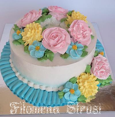 Birthday whippingcream cake - Cake by Filomena