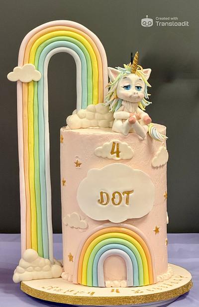 Unicorn and rainbows - Cake by The Elusive Cake Company