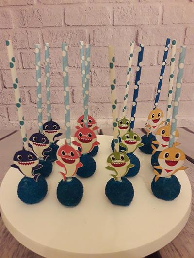 Baby Shark cake pops  - Cake by Noha Sami