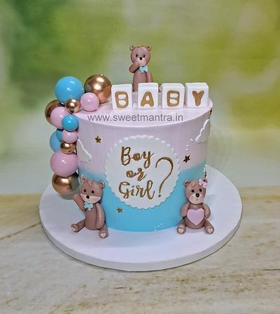 Baby Shower cream cake - Cake by Sweet Mantra Homemade Customized Cakes Pune