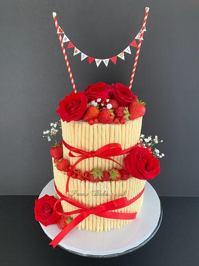 Ruby wedding cake - Cake by Penny Sue