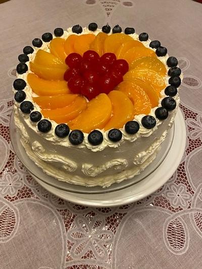 Peaches And Cream - Cake by Julia 