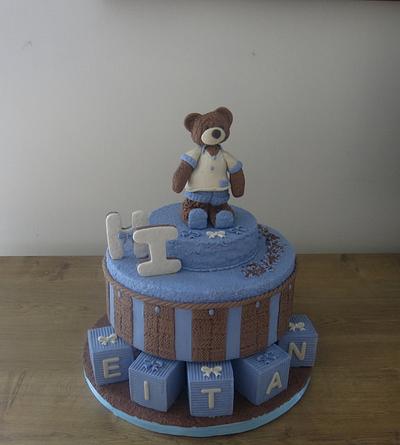 A Teddy Welcome Cake - Cake by The Garden Baker