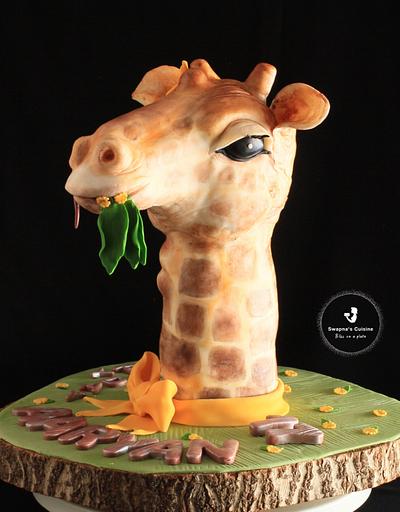 The Baby Giraffe Bust Cake - Cake by Swapna Mickey