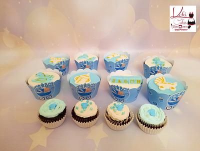 "Baby shower cupcakes & mini cupcakes" - Cake by Noha Sami