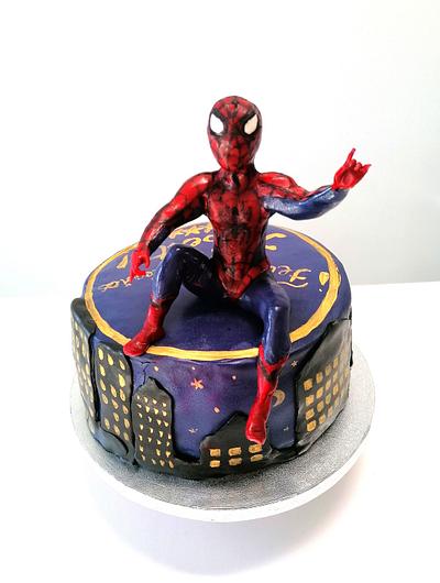 Spiderman small cake theme  - Cake by Catalina Anghel azúcar'arte