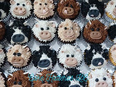Hghland Cow cupcakes - Cake by Donna Tokazowski- Cake Hatteras, Martinsburg WV