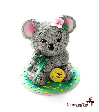 Adorable Koala Cake 🐨🌿🌸 - Cake by Cherry on Top Cakes