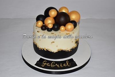 Gold and black balls cake - Cake by Daria Albanese