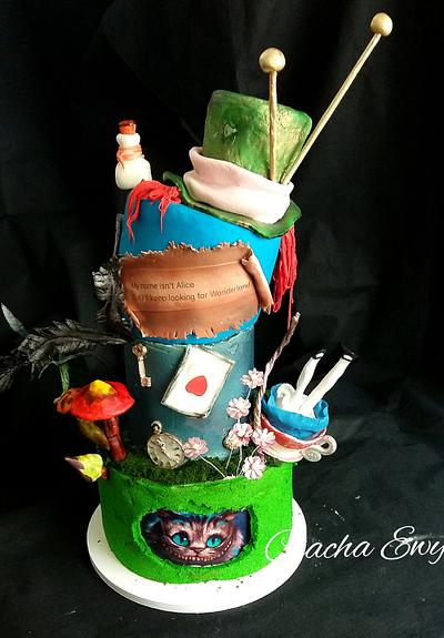 Alice in Wonderland -18 Birthday  - Cake by Ewa