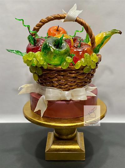 Isomalt Fruit Basket - Cake by Artistic Cake Designs 