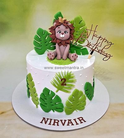 Semi fondant Jungle cake - Cake by Sweet Mantra Homemade Customized Cakes Pune