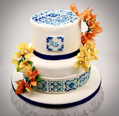 Cake with bouganville flowers  - Cake by Arianna