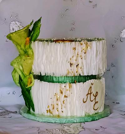 Green engagement 💚 - Cake by Édesvarázs