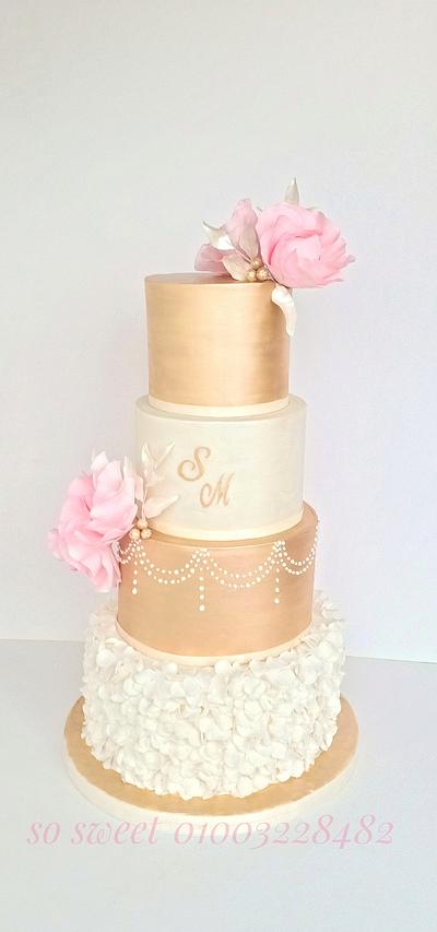 Wedding cake - Cake by SoSweetbyAlaaElLithy