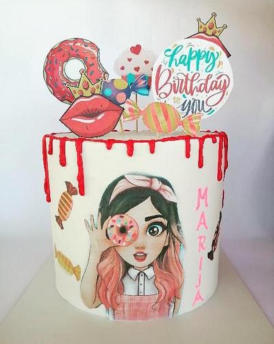 Girl birthday cake - Cake by Tortebymirjana