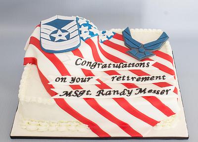 Airforce retirement  - Cake by Anchored in Cake