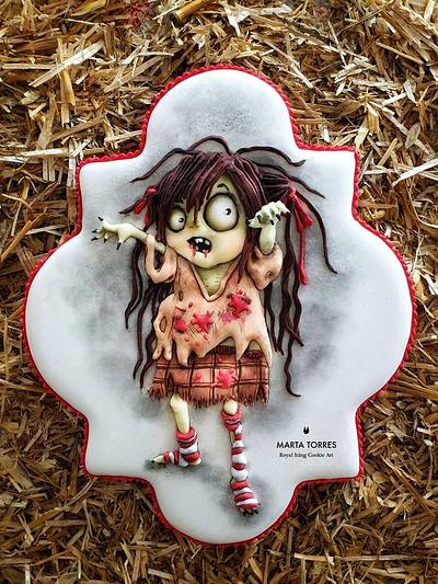 Spooky Zombie girl.... - Cake by The Cookie Lab  by Marta Torres