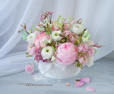 Spring Wafer-Paper Flowers - Cake by Ludmilla Gruslak
