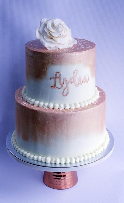 Rose gold is in - Cake by Anchored in Cake