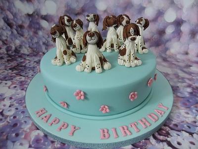 Spaniel cake. - Cake by Karen's Cakes And Bakes.