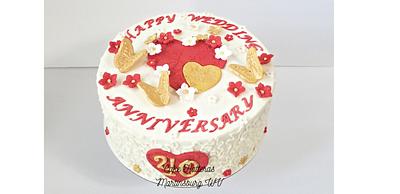 Ruby Anniversary - Cake by Donna Tokazowski- Cake Hatteras, Martinsburg WV
