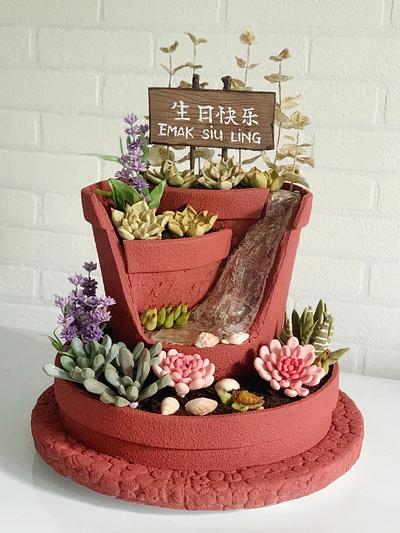 Rustic plant garden - Cake by Dsweetcakery
