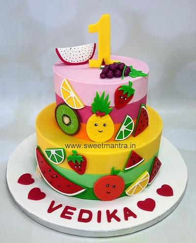Fruits theme cake - Cake by Sweet Mantra Homemade Customized Cakes Pune
