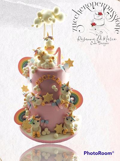 The party of little unicorns - Cake by zuccheroperpassione