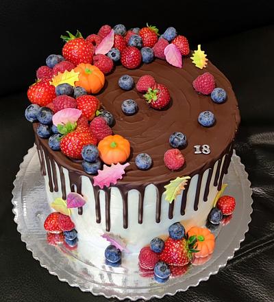 autumn drip cake - Cake by OSLAVKA