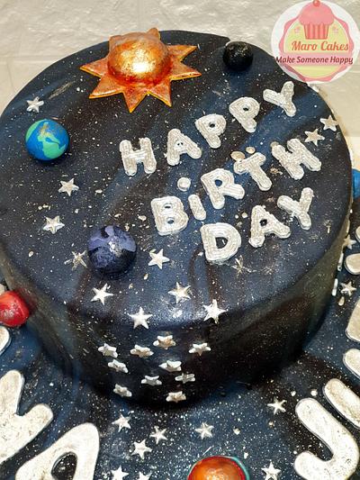 Galaxy and planets cake - Cake by Maro Cakes