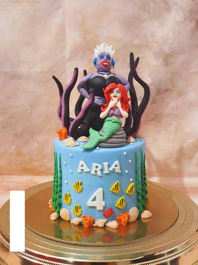 Ariel and Ursula cake - Cake by ClaudiaSugarSweet