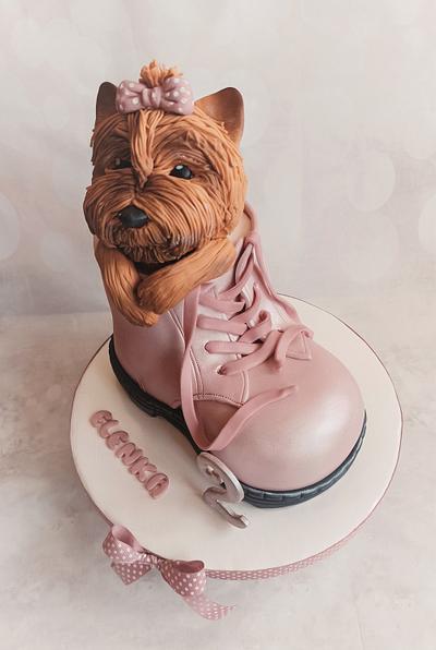 Dog in shoe  - Cake by Jitkap