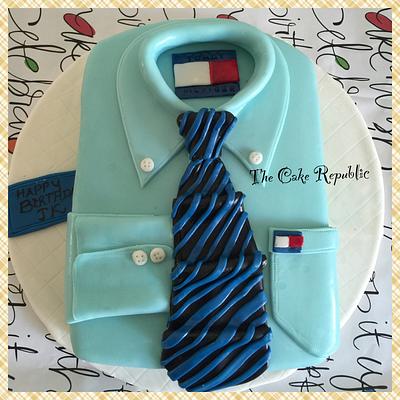 Tommy Hilfiger shirt cake - Cake by The Cake Republic 