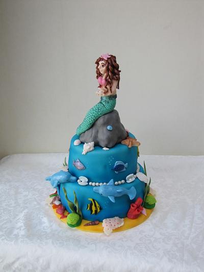 Mermaid and dolphins - Cake by taarteritus