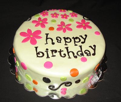 Retro Happy Birthday - Cake by Karen