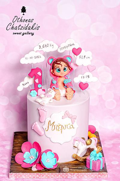 First birthday party for a girl  - Cake by Othonas Chatzidakis 