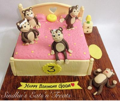 Five little monkeys rhyme cake  - Cake by Sindhu's Eats'n'Treats