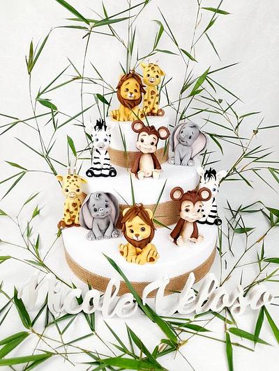 cake with jungle animals nº1 - Cake by Nicole Veloso