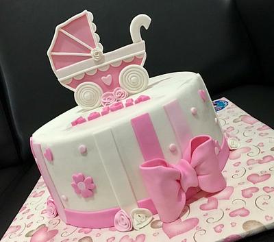 Carriage Baby Shower - Cake by N&N Cakes (Rodette De La O)